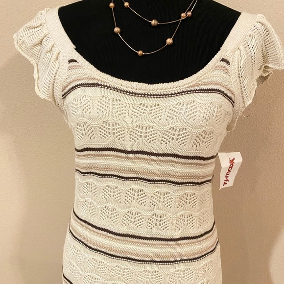 NWT Women’s freshman 1996 knit fit and flare striped dress size medium - Picture 4 of 11